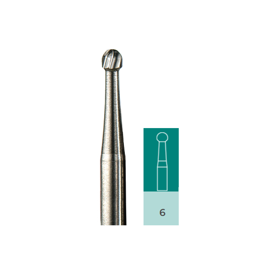6 Round Dental Carbide Bur