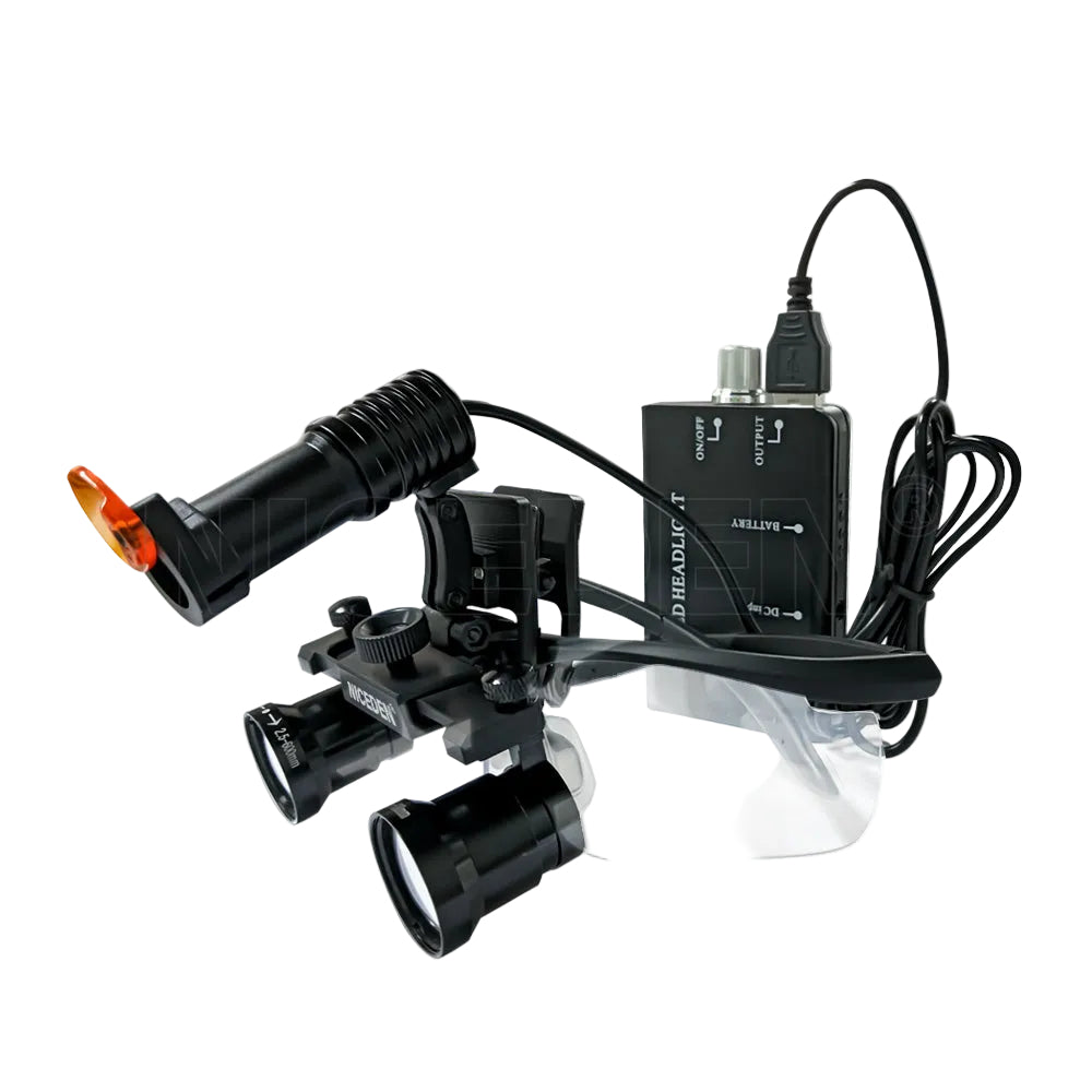 Dental Surgical Loupes With LED Light and Battery (3.5X/2.5X Adjustable)